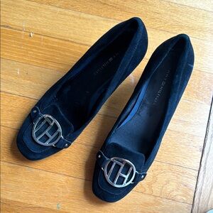 Vintage Tommy Hilfiger Black Suede loafer pump